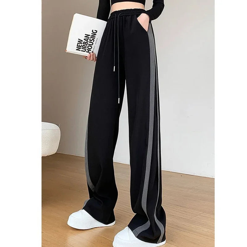 Women's High Waisted Wide Leg Pants | Summer Casual Sports Trousers | Comfortable Baggy Straight Leg Slacks