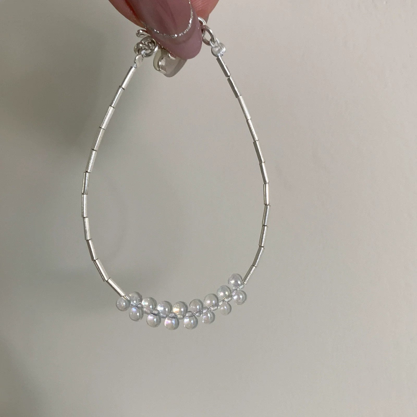 925 Sterling Silver Crushed Silver Bracelet – Irregular Jewelry for Women & Girls