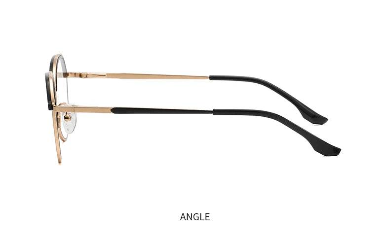 Women Round Blue Light Blocking Glasses 👓 Stylish Alloy Frame TB3201