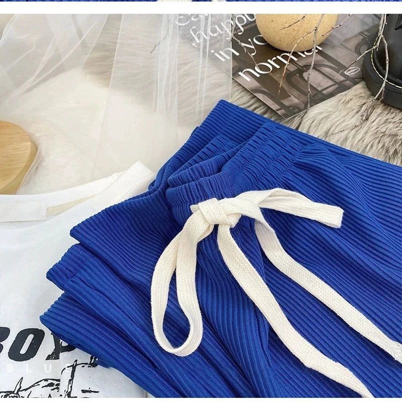 Women’s High-Waisted Pleated Trousers | Slim Fit Floor-Length Wide-Leg Pants for Ladies