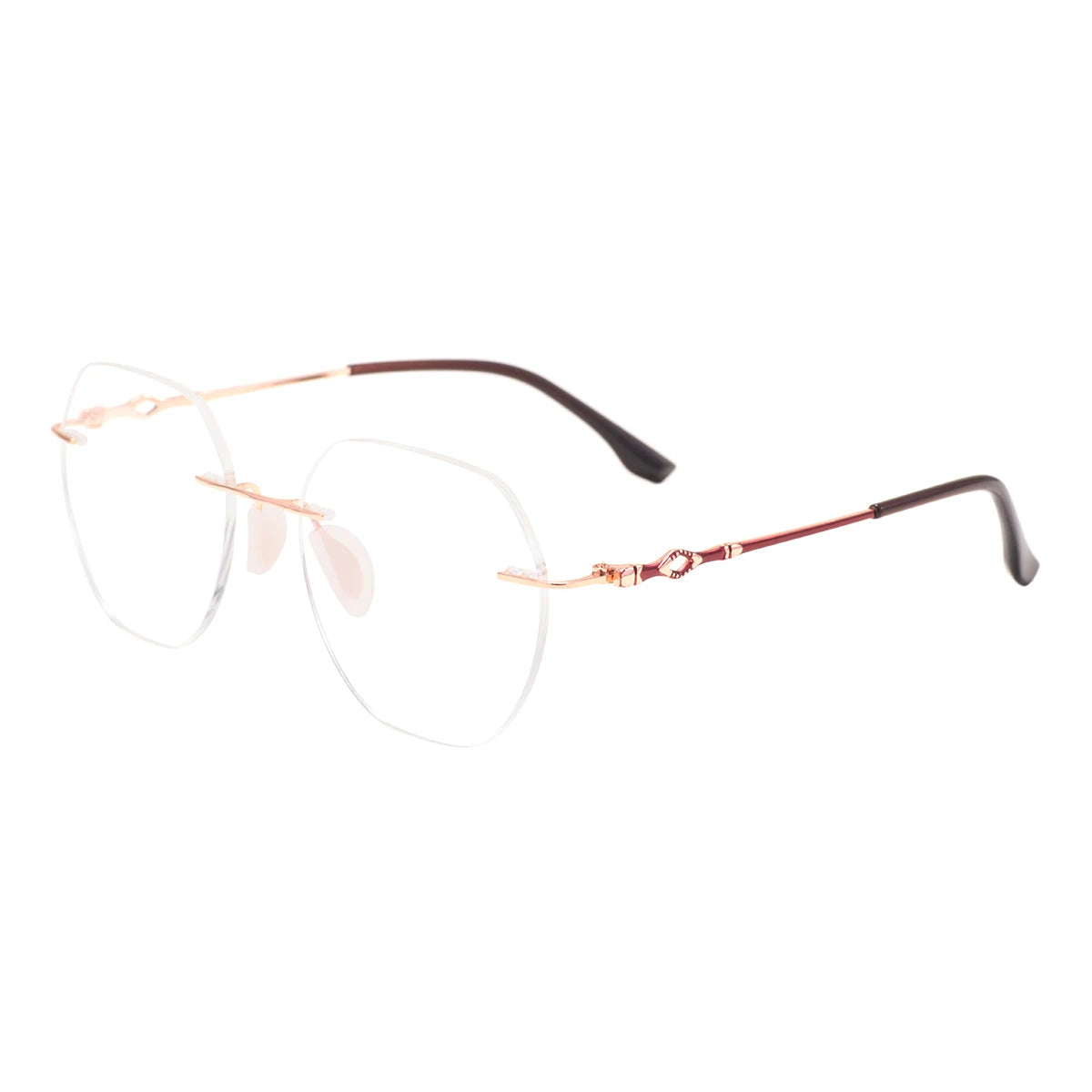 Hexagon Rimless Glasses Women & Men | Lightweight Geometric Optical Eyewear