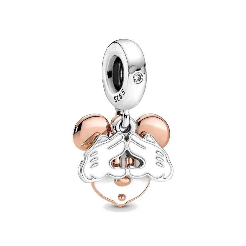 Fashionable 925 Silver Mouse & Eiffel Tower Charm – DIY Pendant for Original European Bracelets