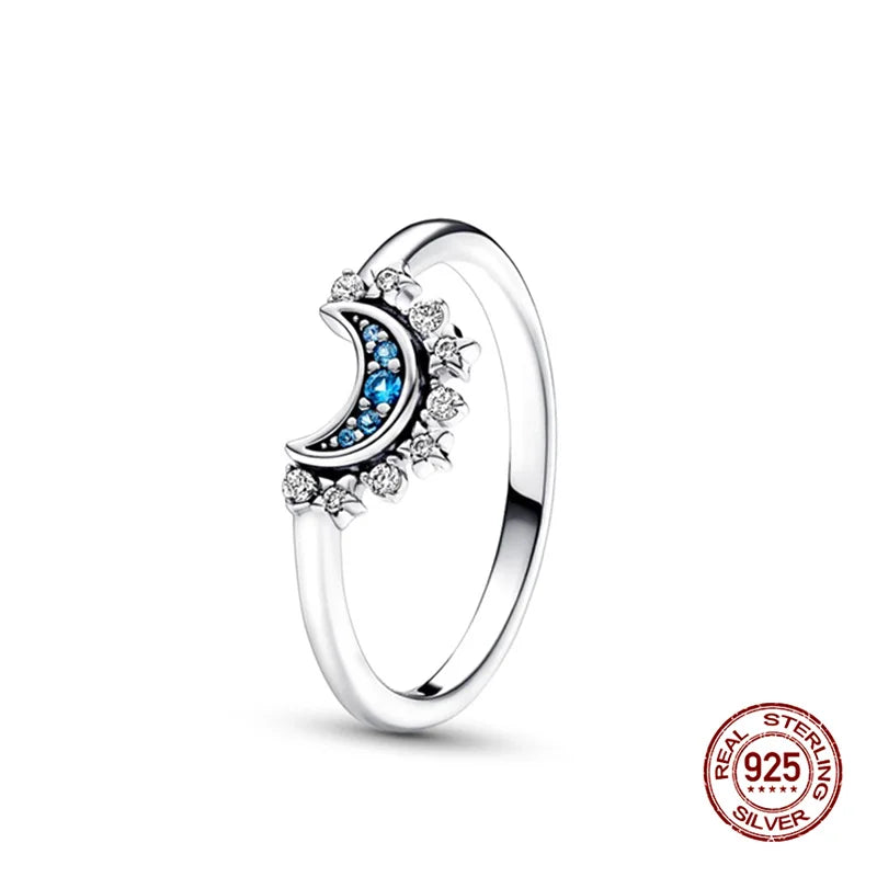 2025 Hot Sale Sun and Moon Combination Ring Set 925 Sterling Silver | Couple Rings for Women Engagement & Birthday Gift Jewelry