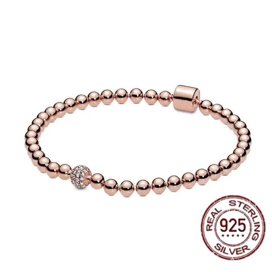 100% 925 Sterling Silver Heart Crown Snake Chain Bracelet | Women’s Fashion DIY Charm Bracelet – Original Fit