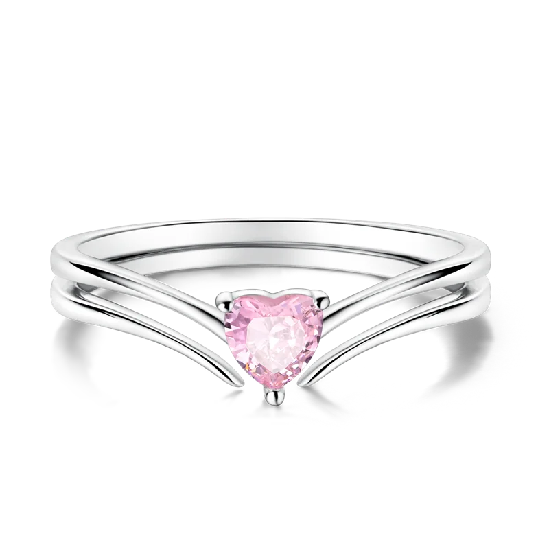 925 Sterling Silver Rings Collection | Bow, Heart, Sun, Moon & Star Zircon Rings for Women Jewelry Gift