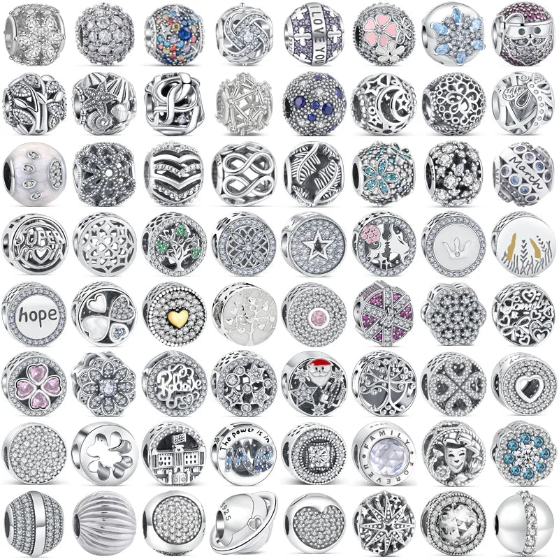 Authentic 925 Sterling Silver Snowflake, Starfish, Shell & Heart Charms | Fit Original Bracelets DIY Women Jewelry