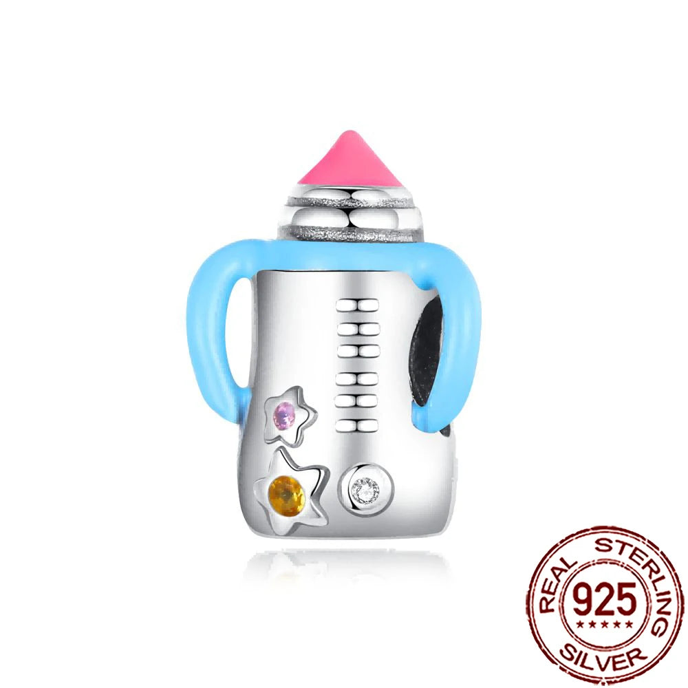 2025 New 925 Sterling Silver Coffee, Cake, Fruit & Burger Charms | Fit Pandora Bracelet & Necklace DIY Jewelry