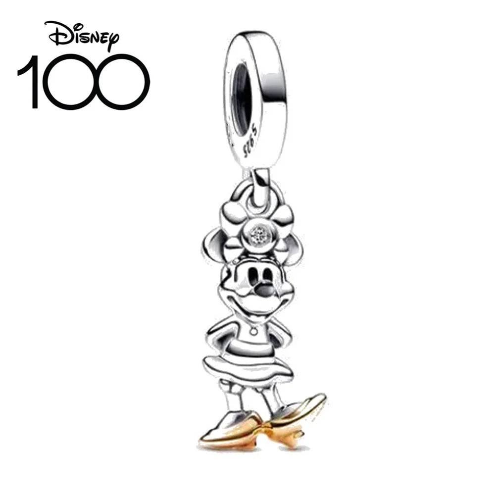 925 Sterling Silver Disney Character Beads – Mickey, Minnie, Princess, Stitch, Iron Man, Spiderman Charms for Pandora Bracelet