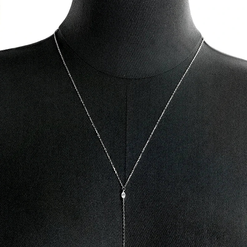 Smyoue Marquise Cut Moissanite Body Chain – Adjustable 925 Silver Plated 18K Jewelry for Women