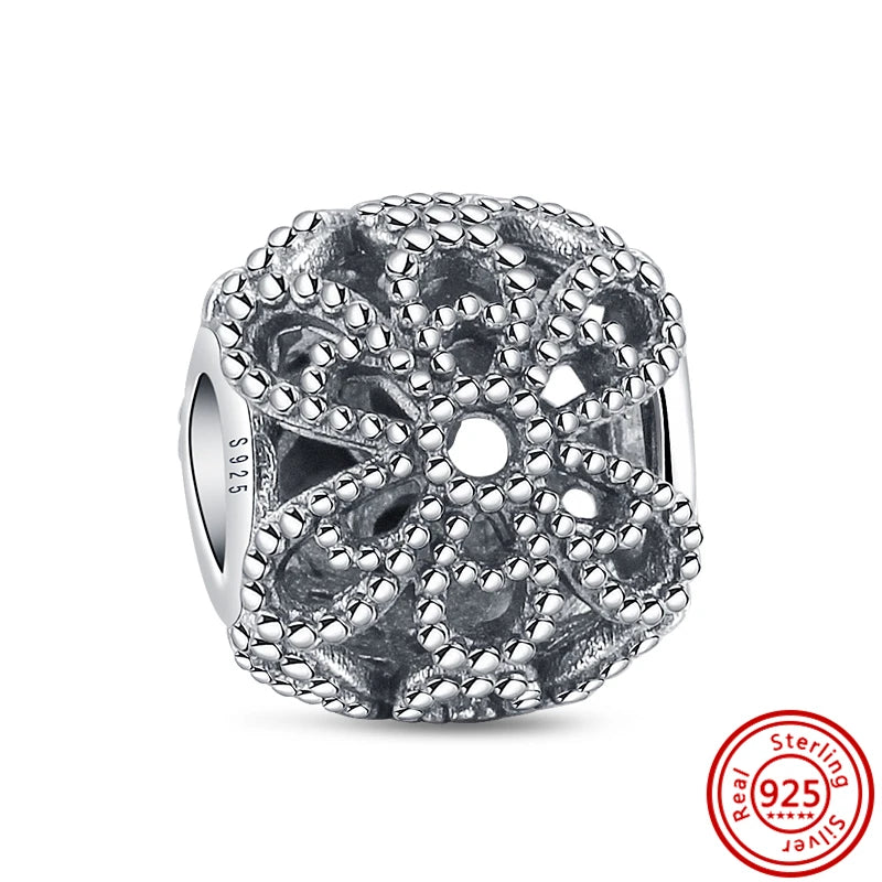 Authentic 925 Sterling Silver Snowflake, Starfish, Shell & Heart Charms | Fit Original Bracelets DIY Women Jewelry