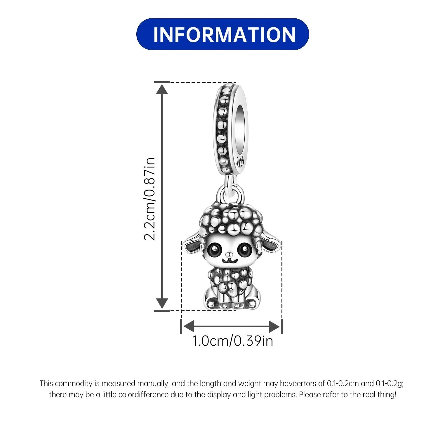 925 Sterling Silver Cute Raccoon Charm Bead | Animal Bracelet Decoration DIY Jewelry Birthday Gift