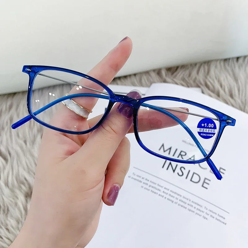 Anti-Blue Light Reading Glasses – Full Frame Square Optical Glasses for Men & Women | Radiation Protection Computer Eyewear