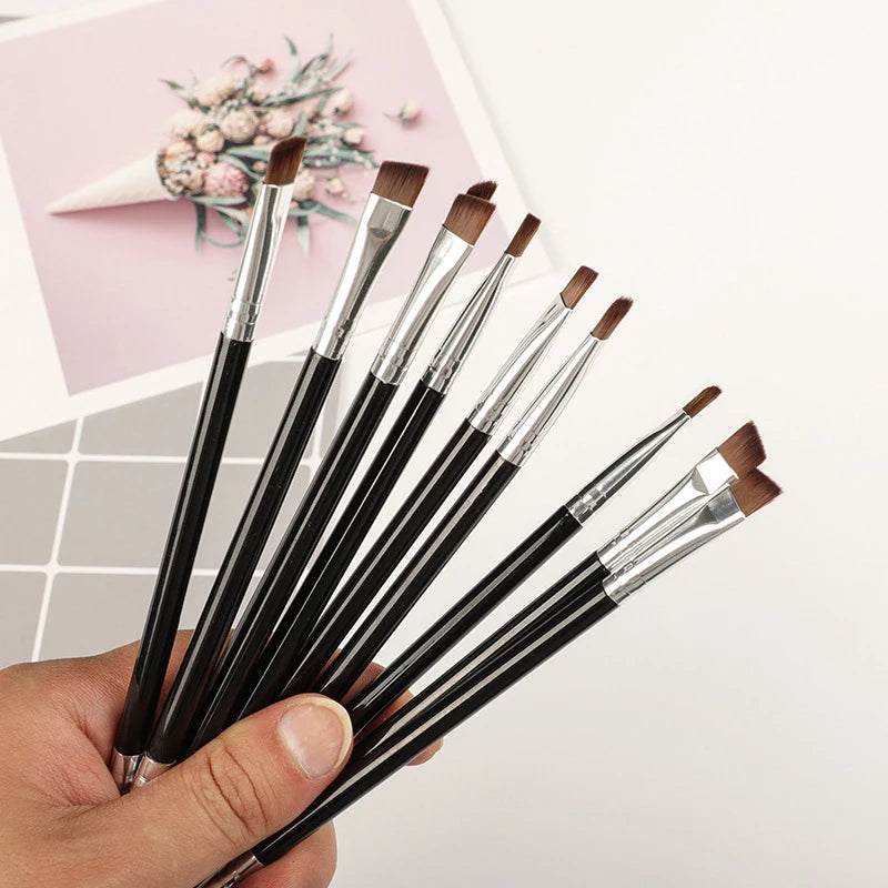1pcs Eye Makeup Tool Dual Head Design Eyelash Brush Angled Eyebrow Brush Eyebrow Contour Brush Professional Beauty Tools