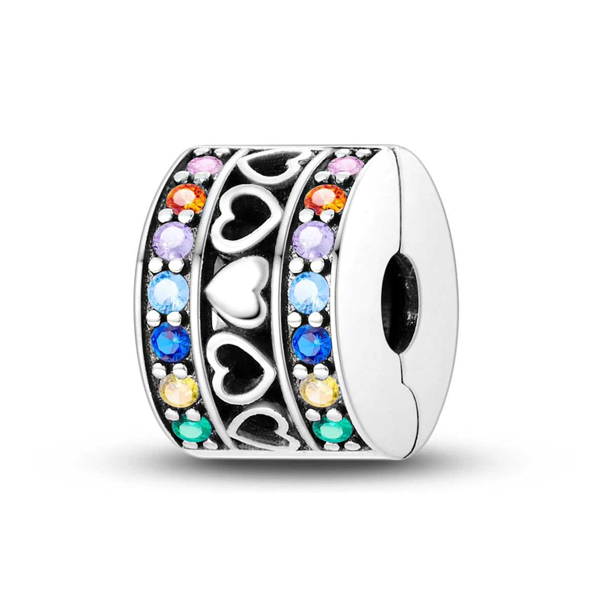 Original 925 Sterling Silver Stopper Bead Clip Charm | Fits Bangle Bracelet DIY Jewelry