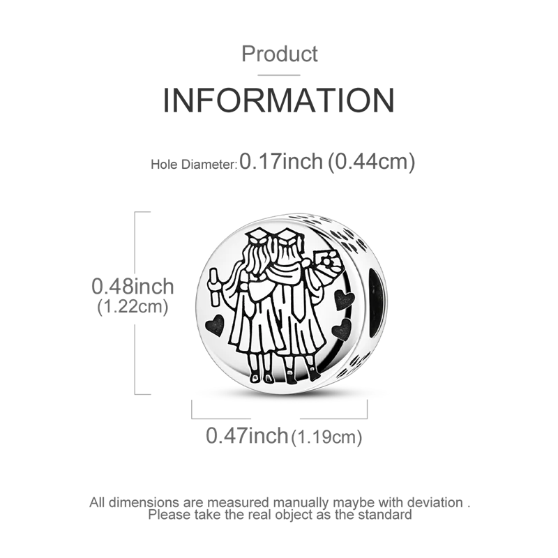 925 Sterling Silver Star, Moon & Heart Safety Chain | CZ Beads Angel Wing Charm for Original Bracelet DIY Jewelry