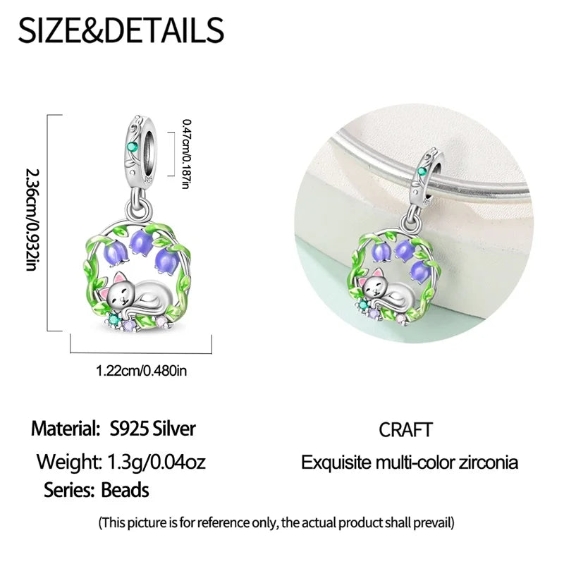 New Original 925 Sterling Silver Animal Charms | Cute Capybara, Elephant & Cat Beads for Bracelets DIY Jewelry