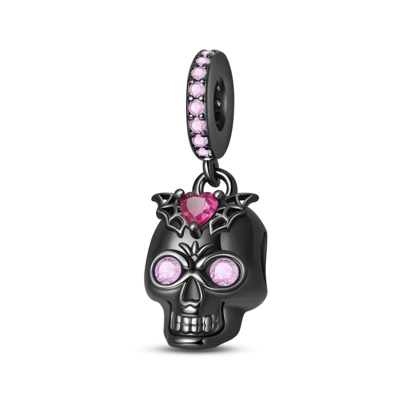 925 Sterling Silver Halloween Charms | Skull, Pumpkin, Bat, Ghost & Coffin Luminous Beads Fit Pandora Bracelet DIY Jewelry Gift