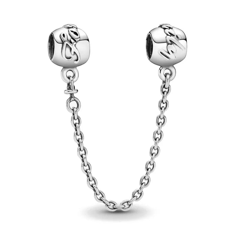 925 Sterling Silver Butterfly, Moon & Life Tree Safety Chain | Fits Original Bracelet DIY Jewelry Accessory