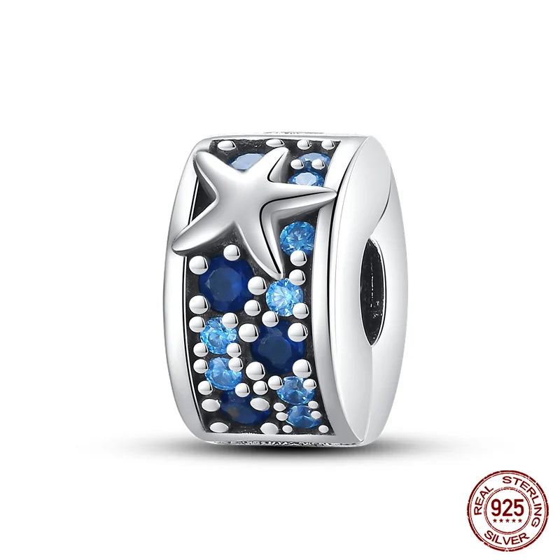 Blue Ocean Series 925 Sterling Silver Turtle Crab Mermaid Charms for 3mm Bracelet