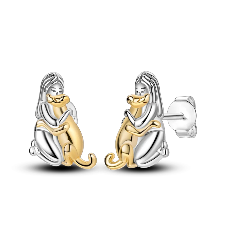 925 Sterling Silver Perfume & Fold-Eared Rabbit Hoop Earrings | Pave CZ Elegant Jewelry Gift for Women & Friends