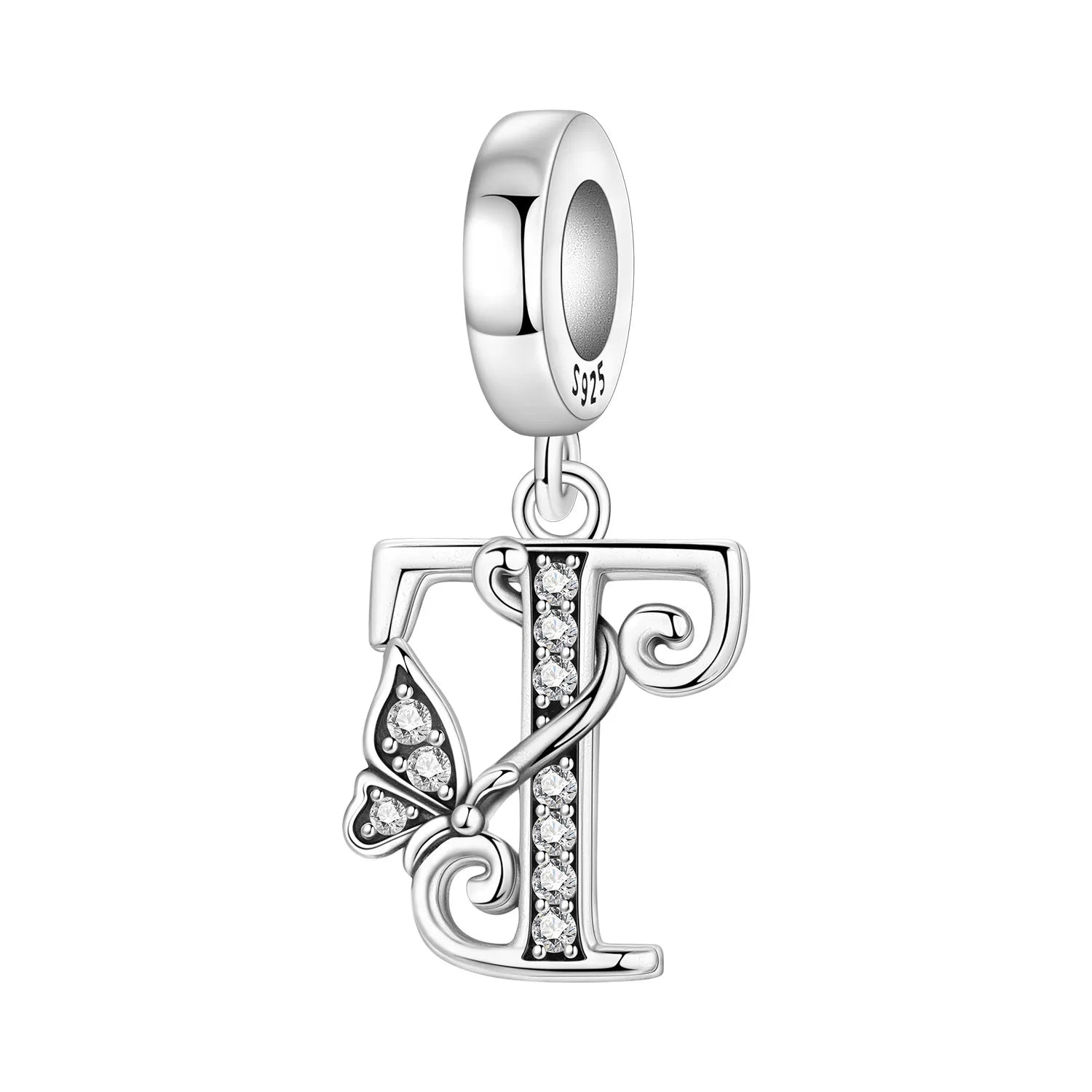 Original S925 Sterling Silver Butterfly & A-Z Letter Beads – DIY Bracelet & Necklace Jewelry