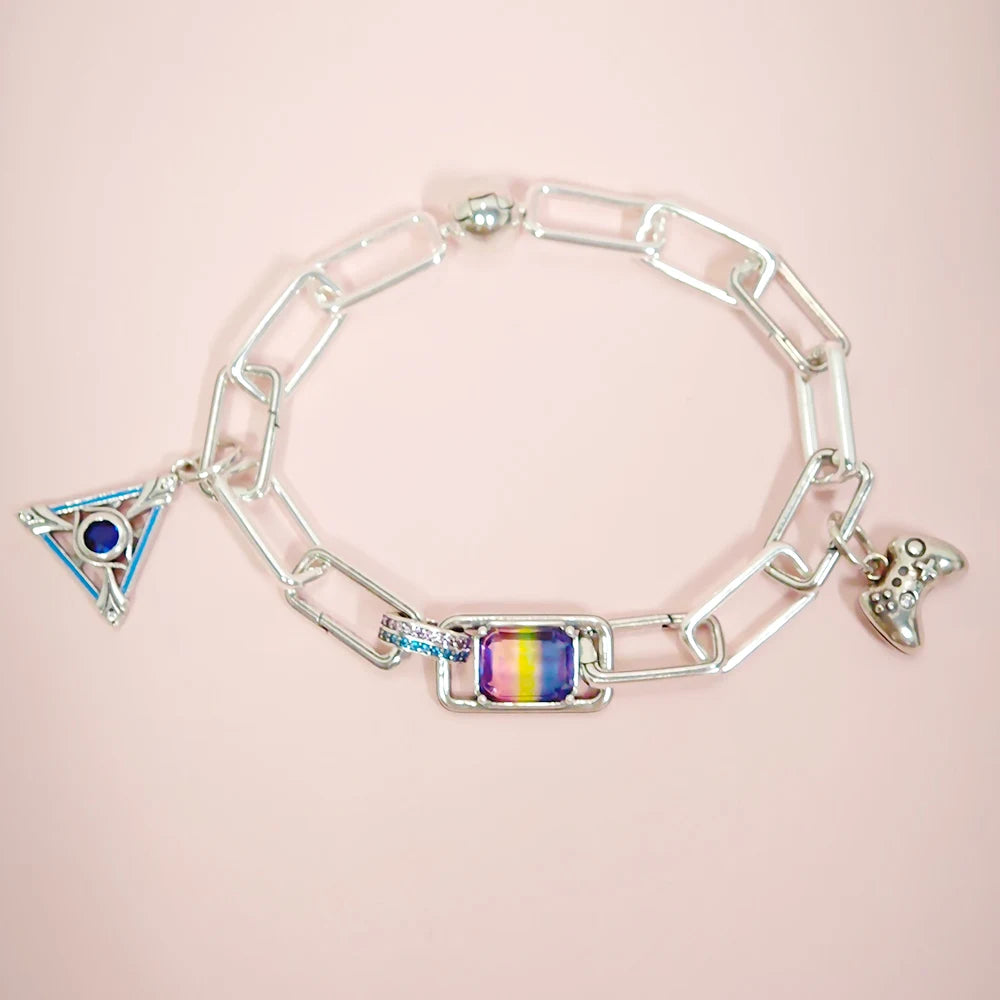 2025 925 Sterling Silver Bracelet | Elegant DIY Fashion Charm Bracelet for Women | Daily Wear Jewelry Making