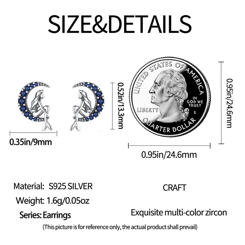 Luxury 925 Sterling Silver Ocean Mermaid Earrings | Pave CZ Fine Jewelry for Women