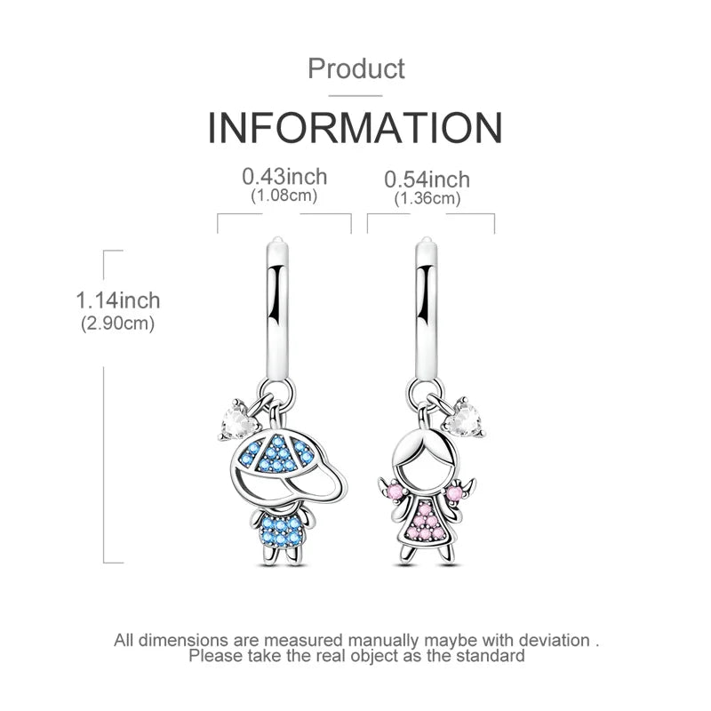 New Original 925 Sterling Silver Sweetheart Bow & Crab Ocean Earrings | Donut Zircon Round Design Women’s Fine Jewelry