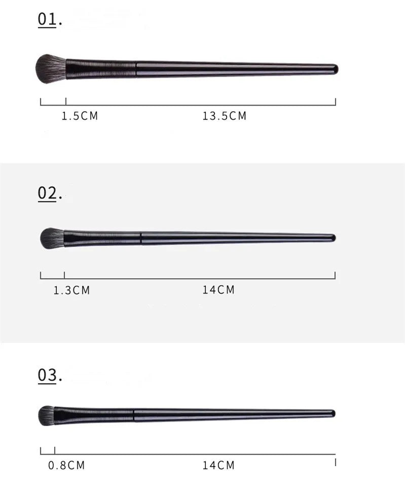 EYE Makeup Brushes Private Label Eye Shadow Eyeliner Eyebrow Brush Make Up Set Black Bag Portable Beauty Tools Wholesale 10sets