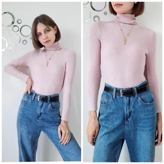 Heliar Women’s Fall Turtleneck Sweater – Soft Knitted Cashmere Pullover, Basic Warm Jumper for Autumn Winter 2024