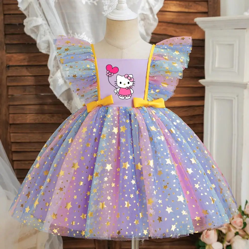 Hello Kitty Baby Princess Dress – Girls Birthday & Christmas Party Sleeveless Tulle Tutu Dress for 1-5Y