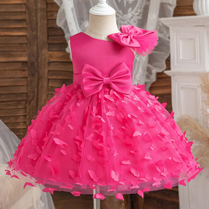 Hello Kitty Girls Princess Butterfly Dress – Toddler Birthday, Wedding & Christmas Party Luxury Gown for Kids