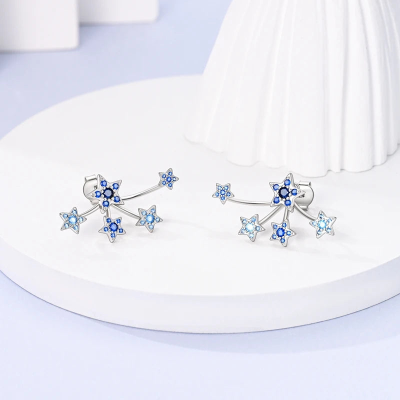 925 Sterling Silver Star Moon Unicorn Earrings | Pave CZ Women’s Fashion & Anniversary Jewelry