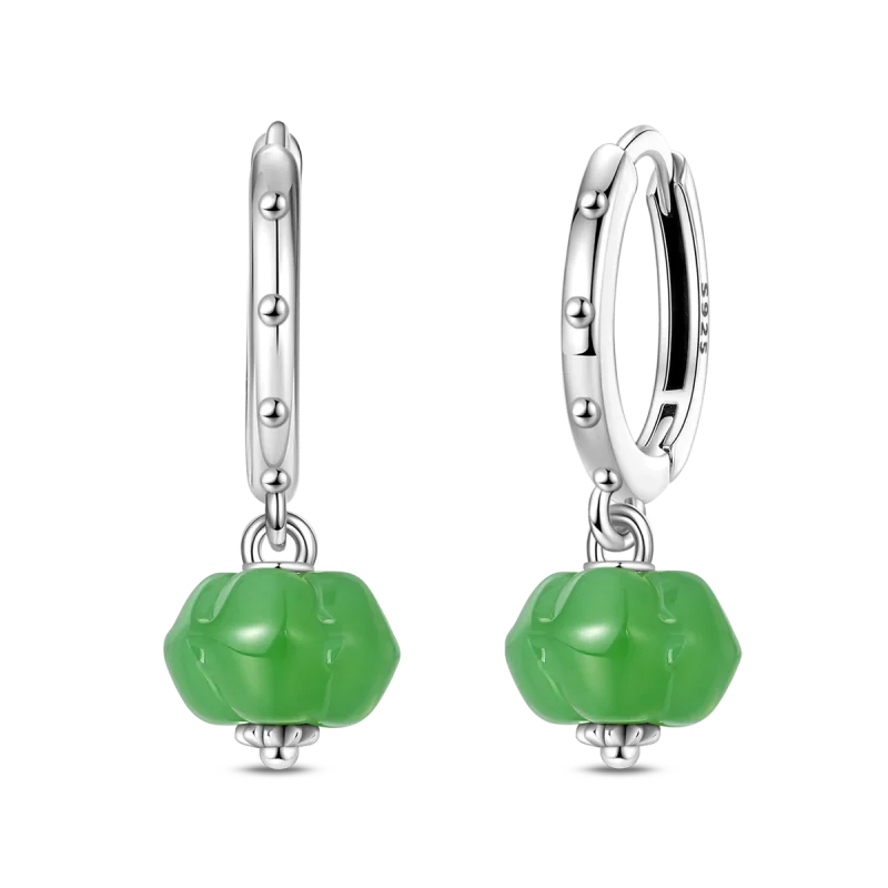 Original 925 Sterling Silver Fruit Series Earrings | Cherry & Strawberry Zircon Hoop Studs for Women Girls Party Jewelry