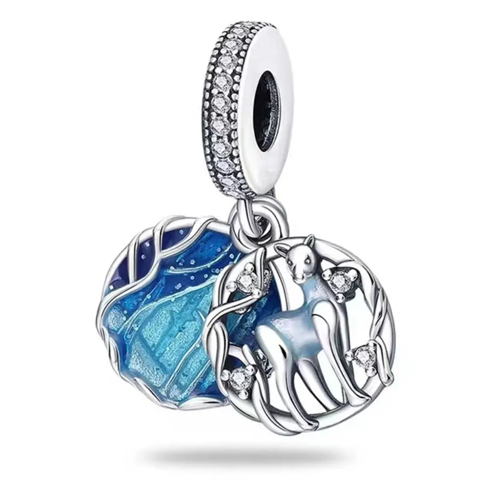 2025 100% 925 sterling silver pendant Disney Spider-Man beads Suitable for original DIY bracelet, women's fashion gift