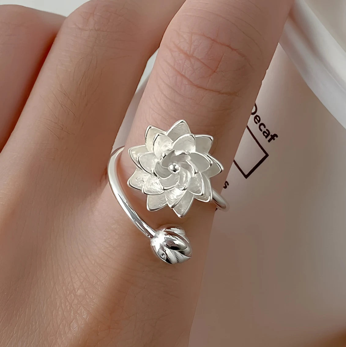 VENTFILLE 925 Sterling Silver Irregular Geometry Ring – Women’s Minimalist Jewelry Gift