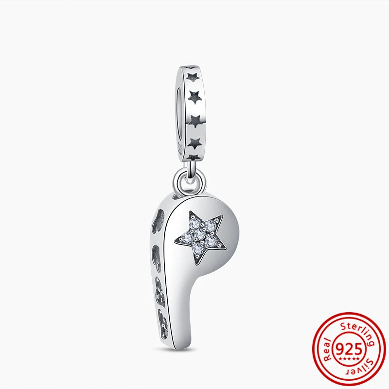2025 Classic 925 Sterling Silver Aircraft Whistle Gear Charms | Fit Original Bracelet DIY Jewelry Birthday Gift