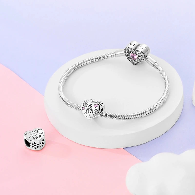 2025 Hot Sale 925 Sterling Silver Pink Butterfly Luminous Firefly Charm | Dangle Bead Fit Bracelet Necklace DIY Jewelry