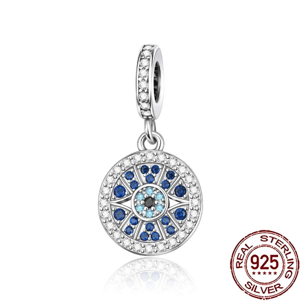 2025 New 925 Sterling Silver All-Seeing Eye Hamsa Hand Charm | Fits Pandora Bracelet & Women’s DIY Jewelry