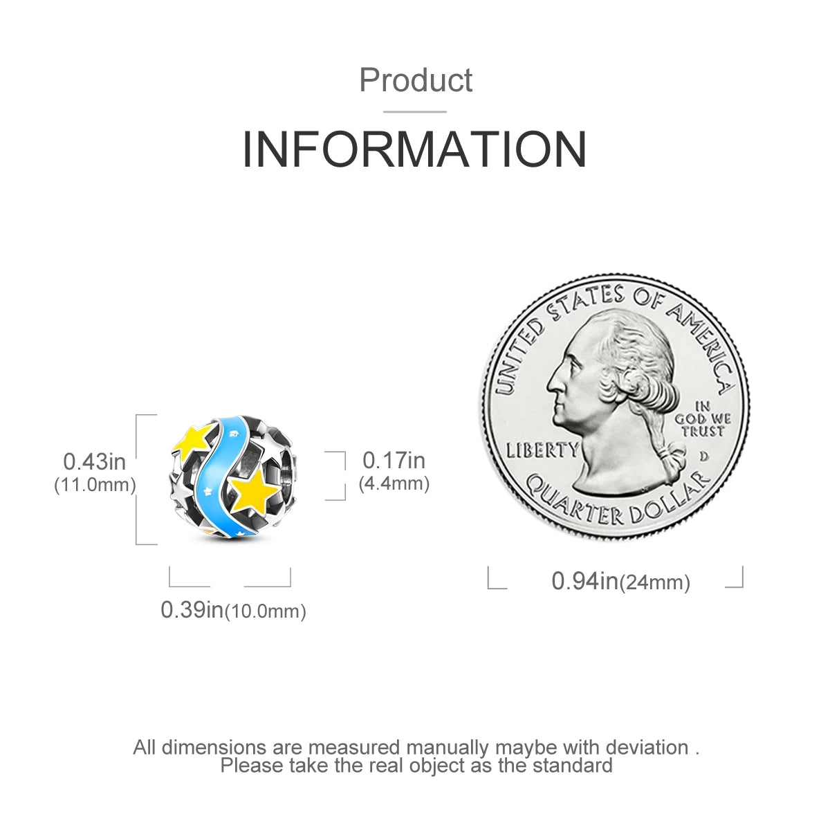 Silver Plated Colorful Glowing Moon & Stars Rainbow Dangle Charms | Fit Original Bracelet & Necklace | Women’s Jewelry Beads