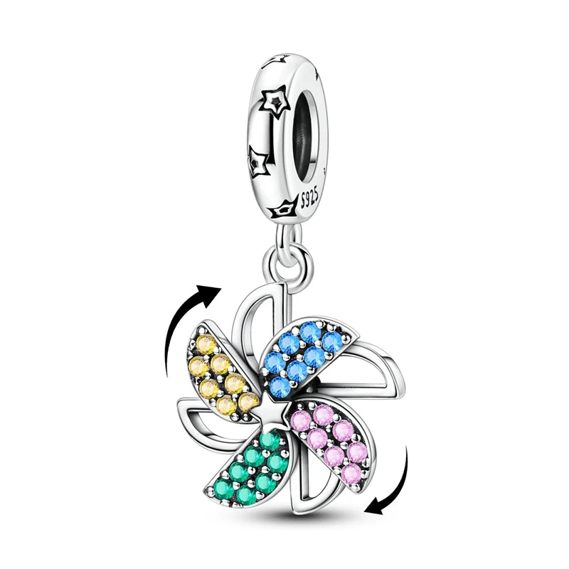 2025 925 Silver Daisy Tulip Pansy Flower Charms Bead | Fit 3mm Original Bracelets DIY Jewelry Gift