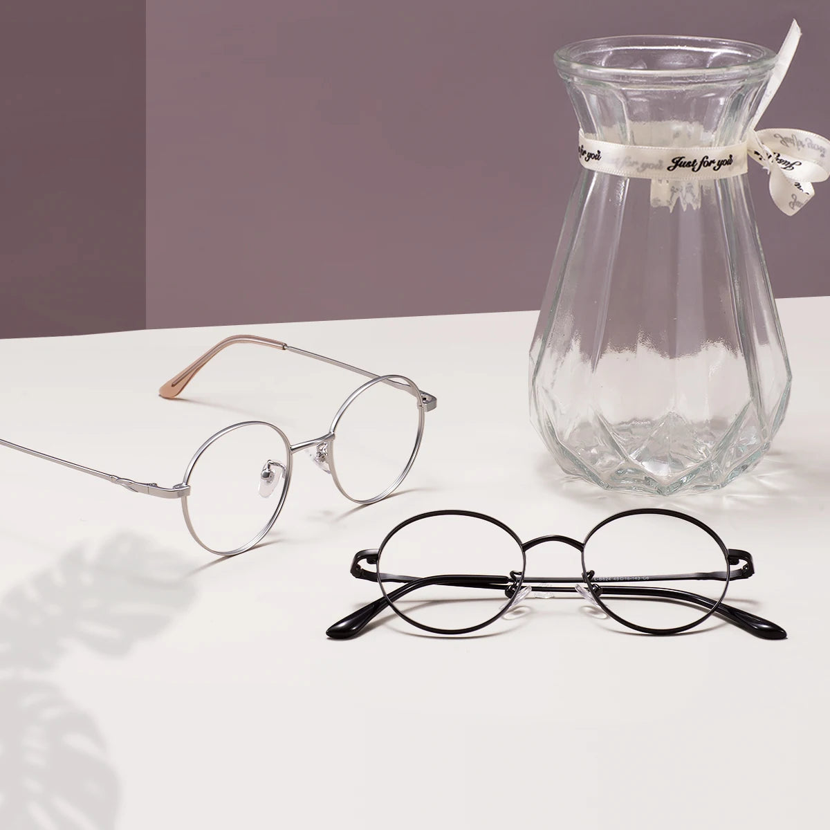 Colorful Round Metal Pink Glasses Frame – Luxury Unisex Full Rim Prescription Eyewear