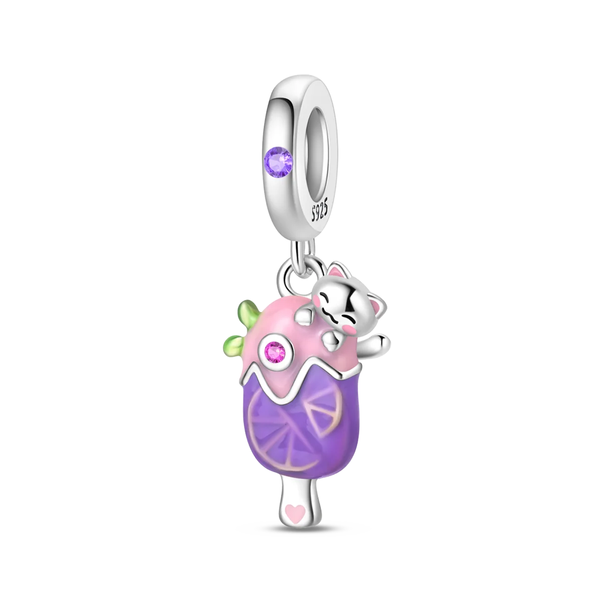 925 Sterling Silver Fruit Series Beads | Raspberry, Strawberry, Avocado & Lemon Dangle Charms for Bracelet