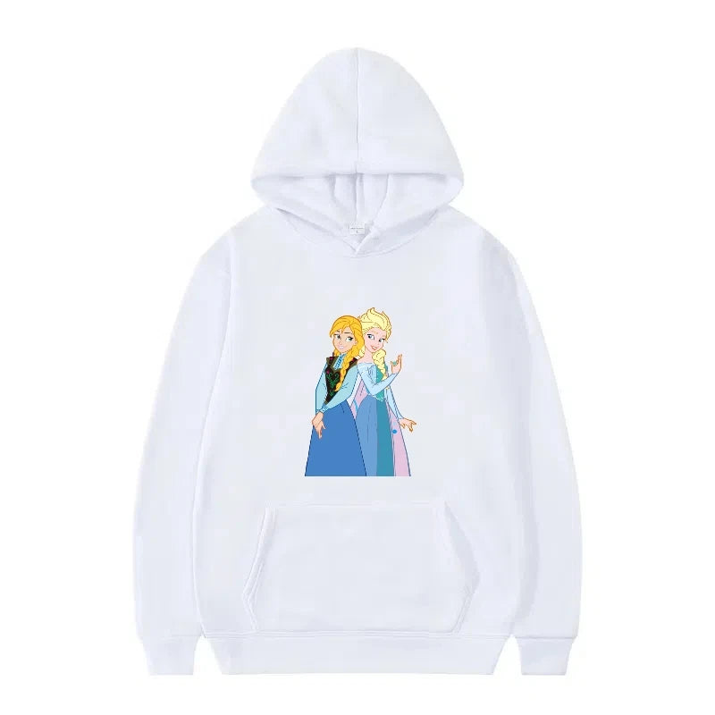 Disney Princess Graphic Hoodie | Y2K Sweet Style Long Sleeve Sweatshirt with Pockets for Women