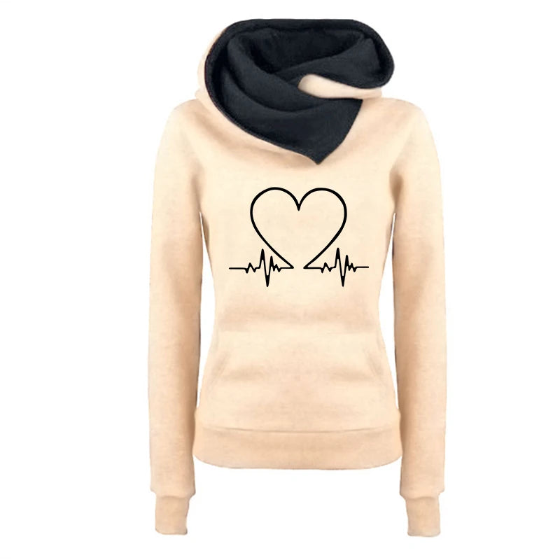 Women’s 2024 Casual Hoodie | High Quality Streetwear Pullover | Long Sleeve Fashion Sweatshirt for Daily Wear