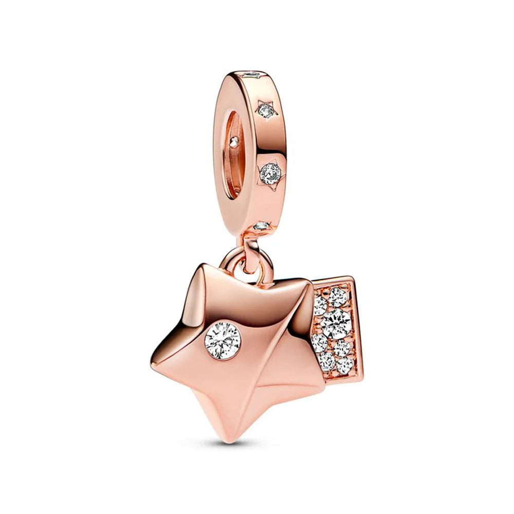 925 Sterling Silver Blue Planet & Dolphin Galaxy Dangle Charm | Women’s Bracelet DIY Jewelry