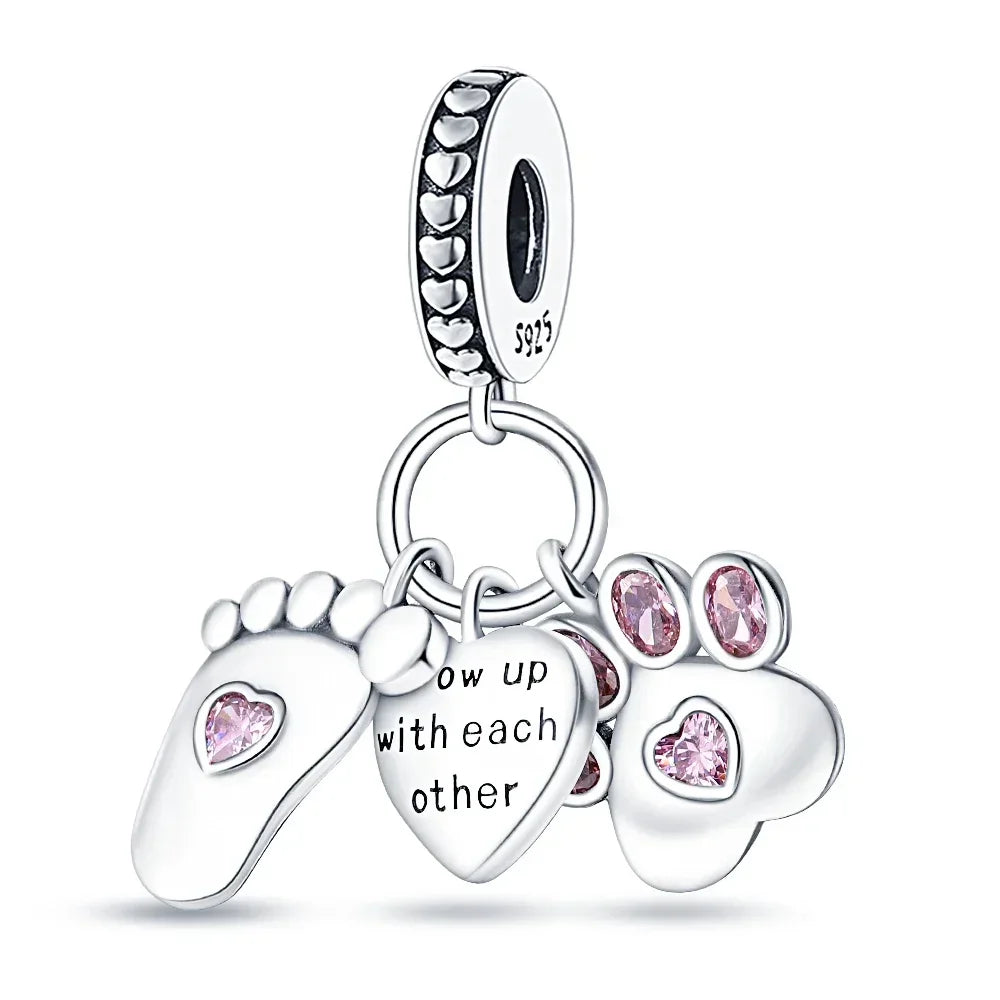 2025 Hot Sale 925 Sterling Silver CZ Pave Mother’s Embrace Dangle Charm | Fit Original Pandora Bracelet DIY Jewelry
