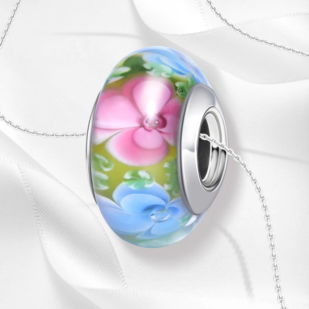 2025 New 925 Sterling Silver Colorful Murano Glass Beads | Fit Original Pandora Bracelet & Necklace DIY Jewelry