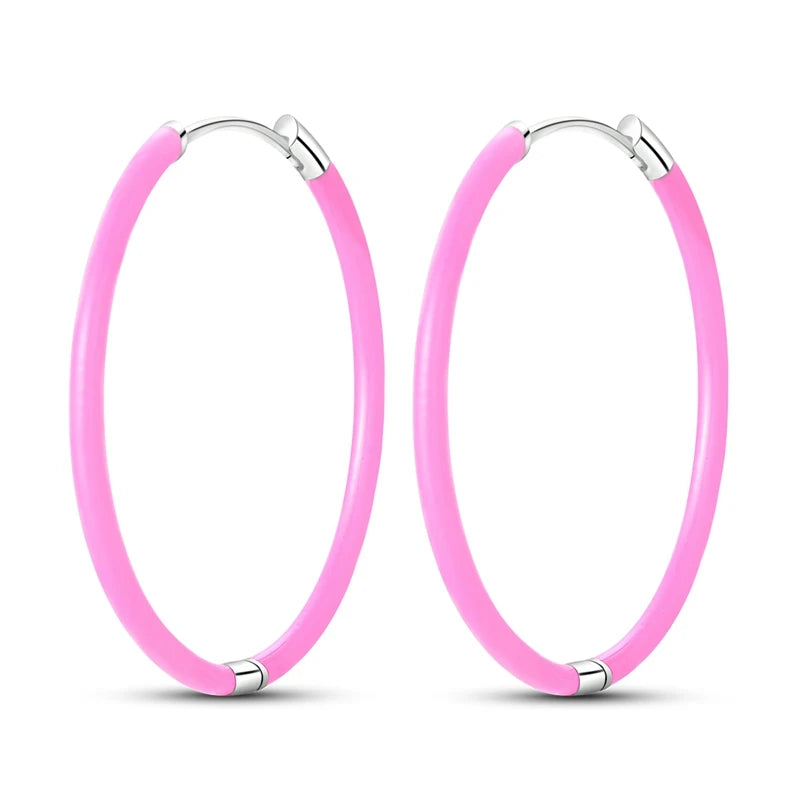 925 Sterling Silver Creative Hoop Earrings | Dangler Charms with Pave CZ for Women