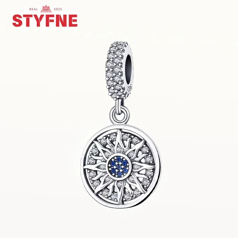 S925 Silver Heart Celtic Knot Lucky Blue Eye Charm – Fit Original Bracelet DIY Jewelry Gift for Women